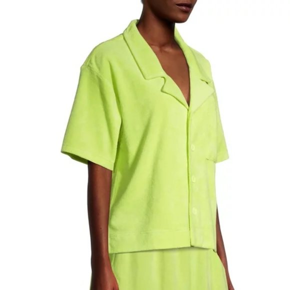 Kendall and Kylie Neon Green Terry Cloth Polo - Picture 2 of 7